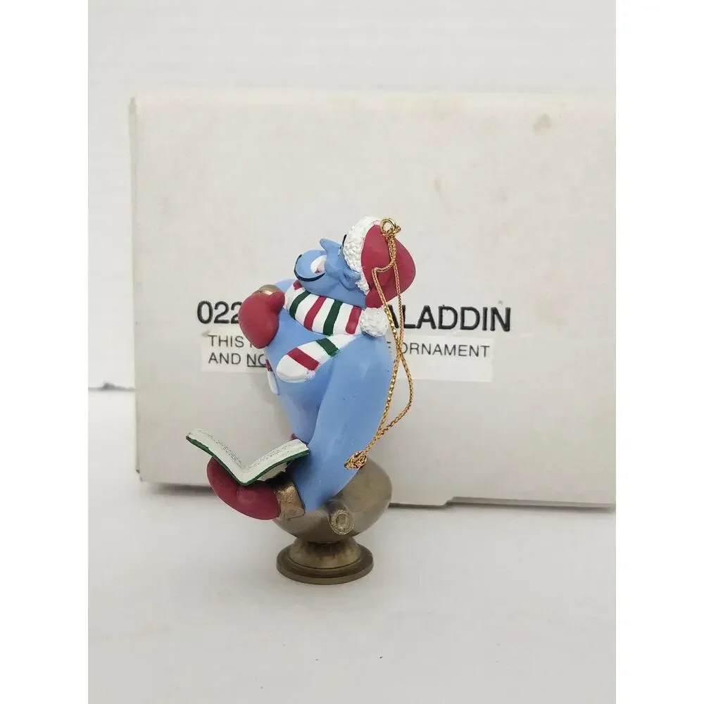 Vintage Disney Aladdin Genie Christmas Ornament Boxed Holiday Lamp Figurine